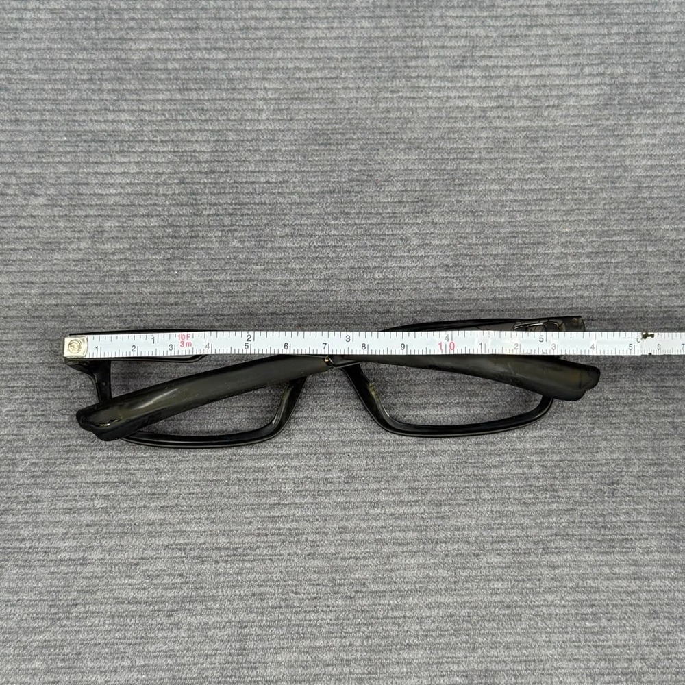 Oakley Bucket Black Rectangular Y2k Eyeglasses Frames Lightning Bolt Pattern - Picture 8 of 12